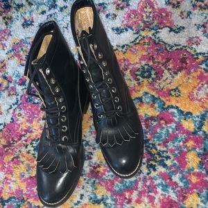 Black real leather Justin boots